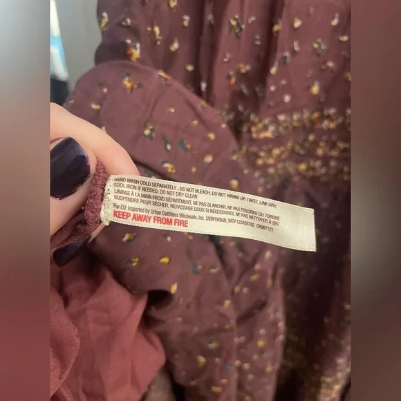 Free People Rare Feelings Maxi Dress | Purple Combo | Size XS | Boho Cottagecore - Picture 13 of 13